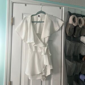 white boutique romper